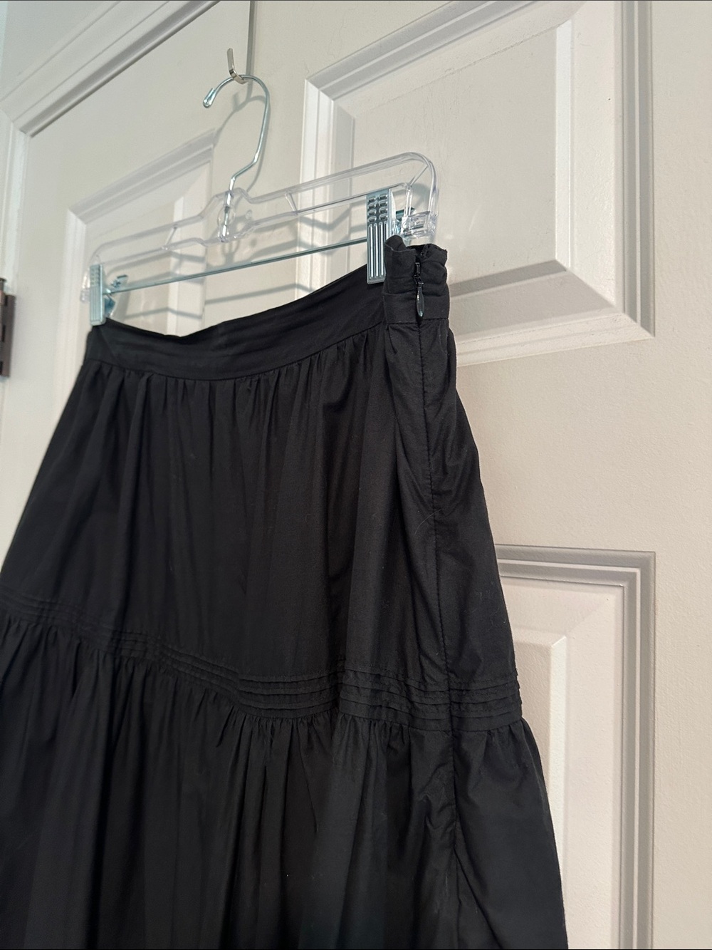 EUC Doen Sebastiane Tiered Cotton Poplin Skirt in Black size XL - Picture 5 of 10